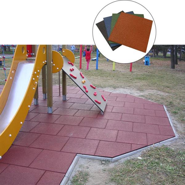 Quality 500mm Rubber Playground Tiles Rubber Tiles 15mm,20mm,25mm,30mm,35mm,40mm,45mm,50mm Thick Available for sale