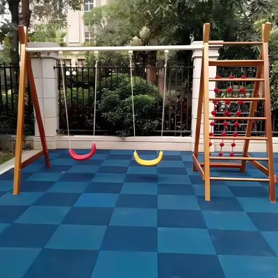 China Rubber Outdoor Gym Floor Tile For Indoor Non Toxic Playground Rubber Flooring for sale