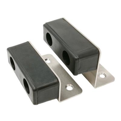 China Rubber Accessories Heavy Duty Rubber Door Buffer with Three Fixing Holes for Heavy Duty Fixings 190x80x80mm for sale
