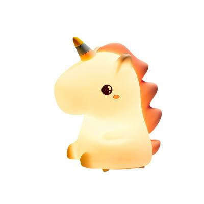 China Rechargeable Silicone Night Lamp Unicorn Night Lights For Girls Bedroom Cute Childrens Silicone Night Lights for sale