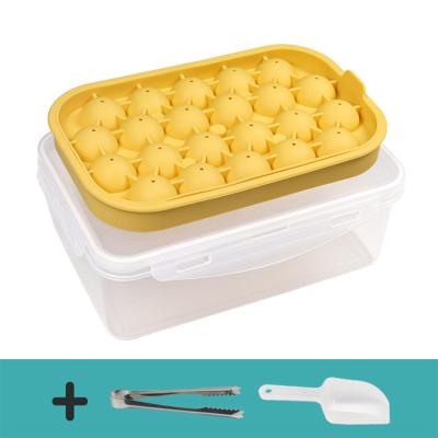 China Round Ice Cube Tray 2 Pack BPA Free Silicone Flexible Easy Release Small Ice Ball Maker Mold For Whiskey, Cocktail for sale