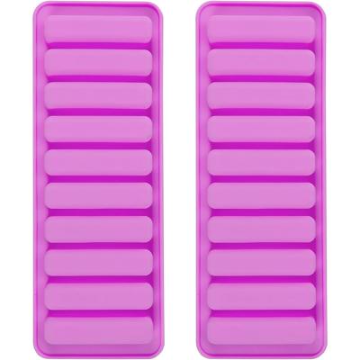 China Ice Cube Trays 2 Pcs Ice Cube Moulds With No-Spill Removable Lid, Easy-Release Silicone And Flexible Ice Trays Strip for sale