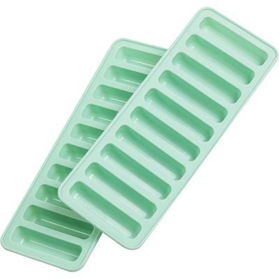 China Finger Shaped Silicone Mold 4 Packs 10 Cavities Rectangle Chocolate Bar Mold For Croquette, Dog Treats Crayons Ice for sale