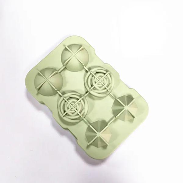 Quality Creative Silicone Mold Rose Diamond Ball Release Flexible Silicone Ice Cube Tray for sale