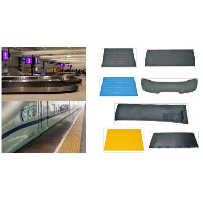 Quality Stone Crusher Herringbone Rubber Mat Big Airport Baggage Dough Sheeter Pattern for sale