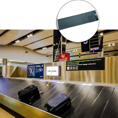 China Black Rough Top Airport Baggage Large Rubber Mats Rubber Conveyor Belt for sale