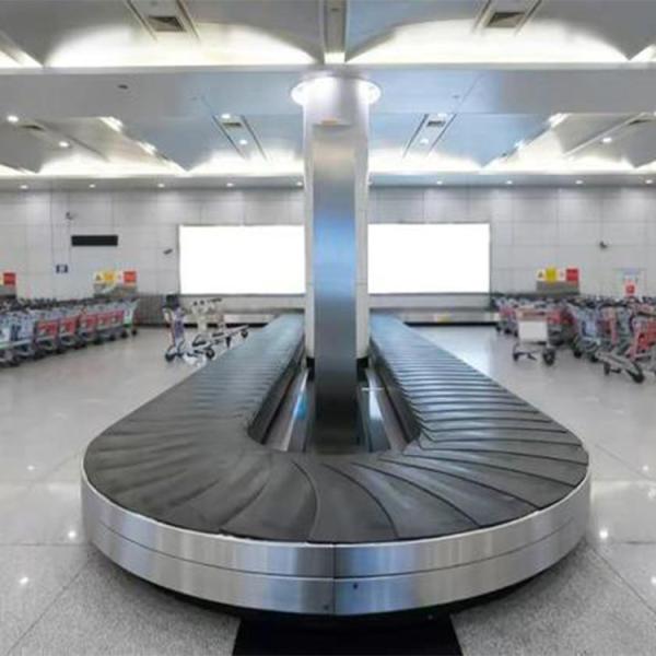 Quality Black Rough Top Airport Baggage Large Rubber Mats Rubber Conveyor Belt for sale