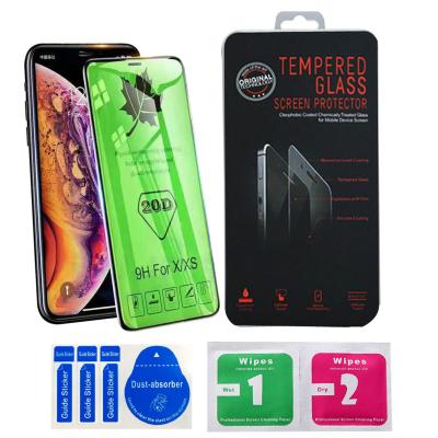 China 20D Curved Mobile Phone Screen Protector Tempered Glass 9H Full Coverage For Iphone 11 for sale