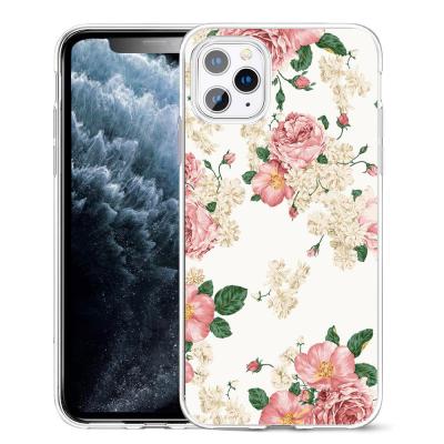 China High Clear Camera Protection Phone Cases For Iphone 12 pro max  Floral Leaf Pattern for sale
