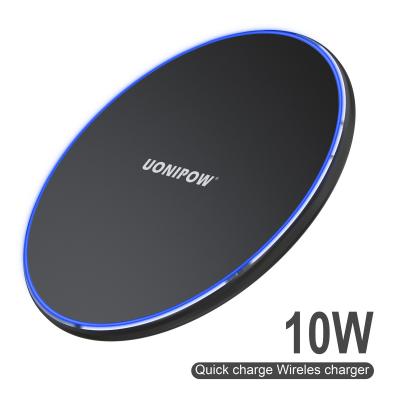 China Aluminium Alloy Mobile Phone Power Charger 10W Fast Wireless Charge Support for sale