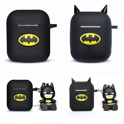 China Black Silicone Airpods Case Anti Lost Cute Batman Shock Absorption for sale