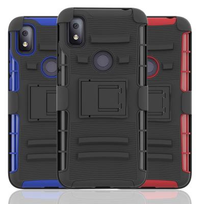 China Shockproof 3 In 1 Phone Case , Heavy Duty Rugged Case Anti Slip Kickstand Belt Clip for sale