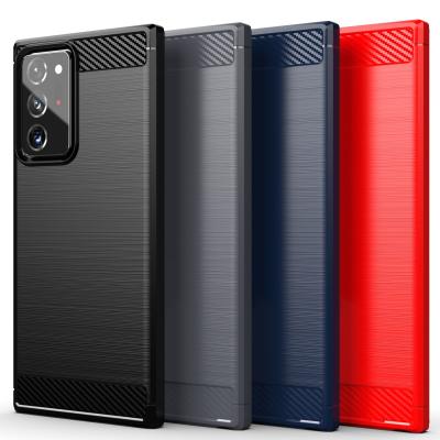 China Luxury Shockproof Phone Cases Carbon Fiber TPU Back Cover Anti Slip for sale