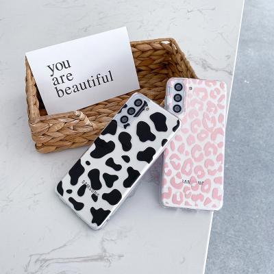China Soft Designer Cell Phone Cases Leopard Cow Print For Samsung S20 S21 A71 A51 for sale