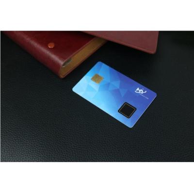 China 7816 Chip Fingerprint Smart Card For Employee Identification for sale