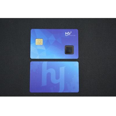 China OTP Binding Embedded Fingerprint Credit Card 1.0mm Two Way Authentication for sale