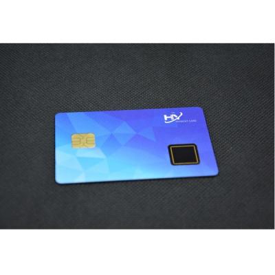 中国 最高レベルの保護指紋のスマート カード1.54インチの生物測定の支払カード 販売のため
