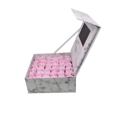 China LCD Video Brochure Flower Box Stock Shipping Video Box For Packing Gifts Or Product Sample for sale