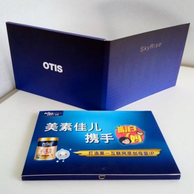 China Folleto y tarjeta de vídeo video para la publicidad, tarjeta de felicitación video del lcd, tarjeta video del LCD del folleto en venta