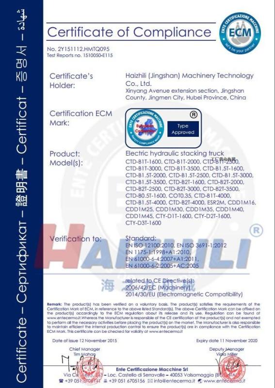  - Haizhili (Jingshan) Machine Technology Co., Ltd.