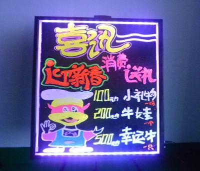 China Tableros de escritura borrables brillantes estupendos del RGB LED para el menú 80 * el 100cm de la comida en venta