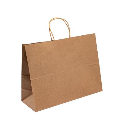 China Big Size Bolsas De Navidad Papel Brown Kraft Handle Paper Bags For Packaging for sale