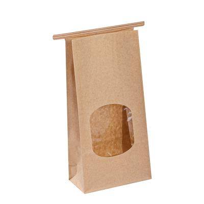 China Grease / Water Resistant Kraft Paper Packing Bags With Gold/Silver Hot Stamping à venda