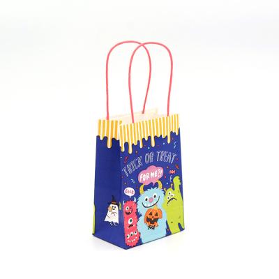 China Biodegradable Paper Shopping Bags With Handles 8 Color Flexo Printing ODM for sale