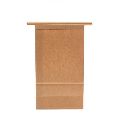 China UV Coating 8 Color Flexo Printing Kraft Paper Pouch With Tin Tie For Takeaway for sale