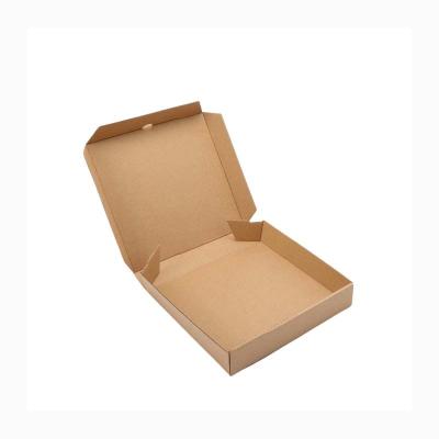 China Square Brown Food Container Paper Box Corrugated Paper Material For Pizza for sale