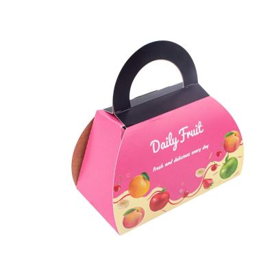 China Oilproof Paper Take Away Boxes , Waterproof Apple Gift Box Packaging for sale