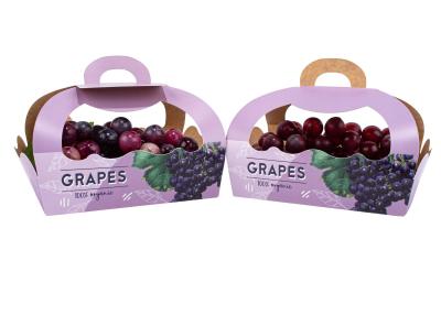 China UPACK 60gsm Cardboard Fruit And Vegetable Packaging Boxes For Apples Grapes for sale
