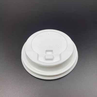 China 90mm Caliber Coffee Cup Cover , Leak Proof Eco Friendly Coffee Lids Biodegradable for sale