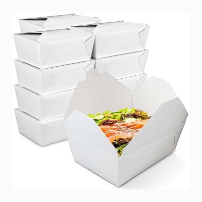 China Microwavable Bento Paper Box , Waterproof Kraft Takeaway Containers for sale