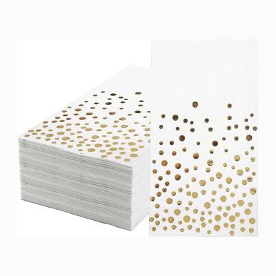Chine Tissu carré de serviette de papier de feuille d'or viable pour le cocktail à vendre