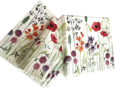 China Tecido floral do guardanapo de papel de Decoupage do vintage para o partido de jantar à venda