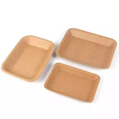China Oil Proof Eco Disposable Plates , Waterproof Paper Tray Plates For Picnic for sale