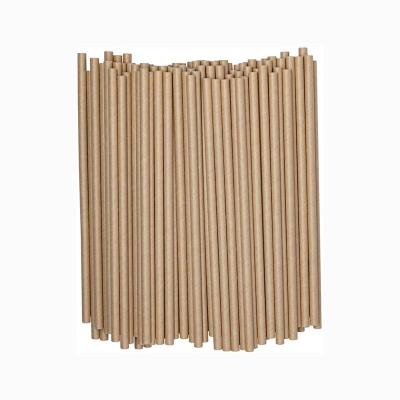 China Brown Kraft Paper Drinking Straws Biodegradable For Restaurant Party for sale