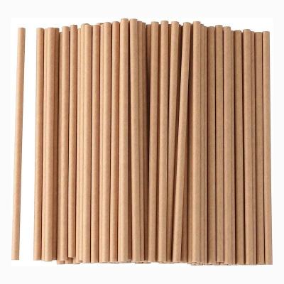 China Environmental Biodegradable Paper Drinking Straws Brown Colour For Coffee for sale