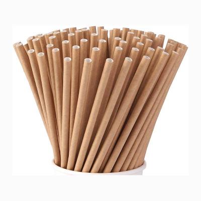 China Paper Wood Biodegradable Bubble Tea Straws Recyclable For Cold Drink for sale