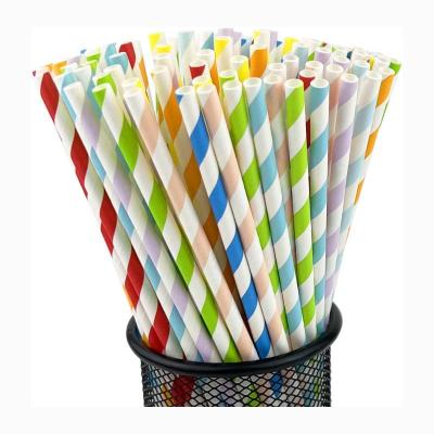 China Eco Friendly Paper Drinking Straws 6mm 8mm 10mm For Party Bar for sale