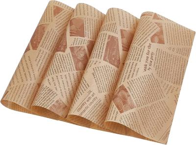 China Logo Printing Custom Wax Paper, comida Brown seguro encera las hojas de papel en venta
