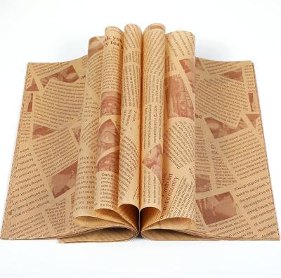 China Logo Printed Food Safe Wax Paper Flexo Printing For Sandwich for sale