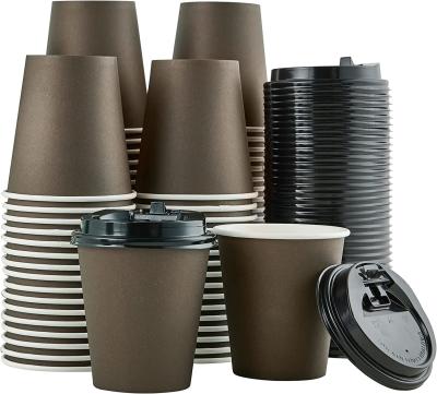 China Olor biodegradable disponible doble de la taza de café del papel de empapelar no con las tapas en venta