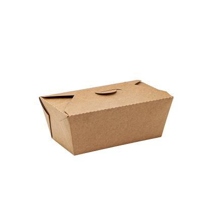 China Oilproof Brown Takeaway Food Boxes Microwavable For Lunch Packaging for sale