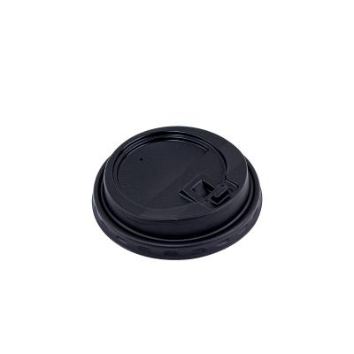 China Black Dome Paper Cup Lids Plastic PP Material For Coffee Cup FSC FDA Certified for sale