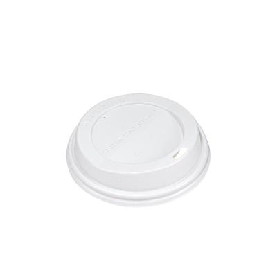 China White Compostable Eco Friendly Coffee Cup Lids For Takeaway for sale