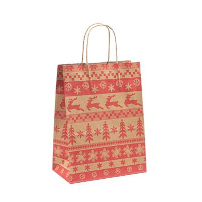 China Eco friendly Kraft Paper Shopping Bags For Christmas Art File Accept AI for sale