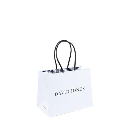 China Brown / White Craft Paper Bag With Paper Twist Rope Handles OEM / ODM Service for sale