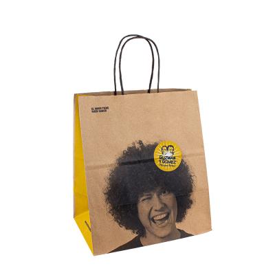 China Square Bottom Heavy Brown Kraft Fruits Vegetables Grocery Shopping Paper Bags For Groceries for sale